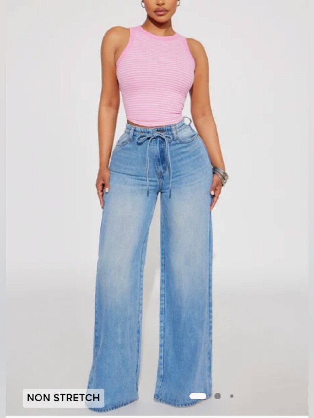 Fashion Nova Drapey Wide Leg Jeans